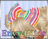 Kids Striped Pastel Bow