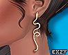 Snake Earrings Gold <