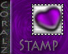Purple Glass Heart Stamp