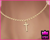 💘 Cross Necklace Gold