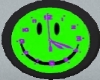 Green 4:20 Smiley Clock