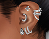E* Silver Party Earrings