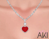 Aki Heart Necklace Red