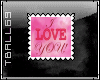 I Love you (Pink) Stamp