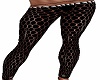 BLACK DENSE NET PANTS