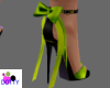 Bow heels lime green