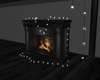 light wrapped fireplace