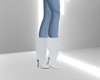 {F} White Slouch Boots