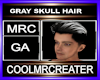 GRAY SKULL HAIR