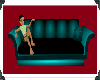 Teal chill out couch