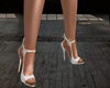 white golden heels