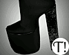 T! C'mas Black Fur Boots