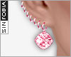 ::S::Pink Ear Rings &Dia