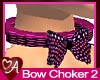 Hot Pink Choker Bow 2
