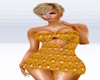 Gold Crochet,mini,dress