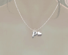 M' Letter P Necklace