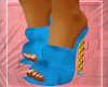 Blue Puffer Heels