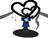 dark blue heart garland