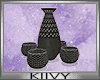 K| Kokeshi bottle n cups