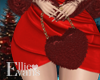 Xmas Handbag Velvet Snow