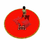 red rug with poses