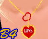 (B4) Luv Hearts red/Gold