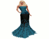 Feather Gown Blue