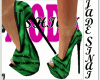 (JS) Heels Green Zebra