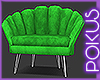 Green Velvet Shell Chair