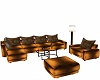 ~LL~GOLDISH BROWN SOFA