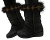 Black Gold Fur Boots