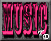 *T Neon Pink Music Sign