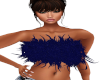 Royal Blue Feather Top