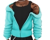 Cyan Zip Up Jacket