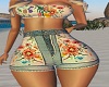 RL - Floral Jean Shorts