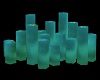 Teal Animated Candles