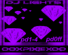 purple diamonds dj light