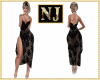 NJ]Lace Black gown