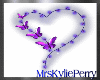 Purple Butterfly Heart