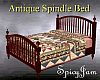 Antq Spindle Bed GreyPnk