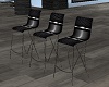 Set of 3 Black Chairs