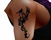 arm dragon tattoo black