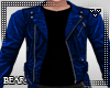 B l Navy Leather Jacket