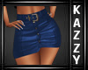 }KR{ Leather skirt blue