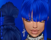 "Wig" royal blue