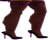 purple stockings heels