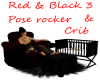 Red&Black 3 pose rocker