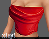 . draped corset red