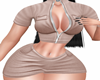 White Casual Set Brown