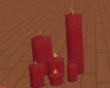 Red candle assortment